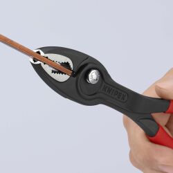 KNIPEX 82 02 200 TwinGrip Frontgreifzange 200 mm mit Kunststoff überzogen