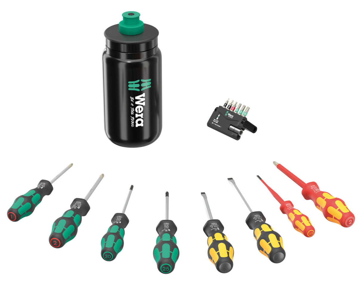Wera 9540 Kraftform XL Bottle Schraubendreher und Bit Set mit Trinkflasche 17-tlg.