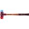 HALDER SIMPLEX Schonhammer Ø 30 mm TPE-soft blau / Plastik rot mit Tempergussgehäuse