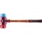 HALDER SIMPLEX Schonhammer Ø 40 mm TPE-soft blau / Plastik rot mit Tempergussgehäuse
