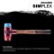 HALDER SIMPLEX Schonhammer Ø 40 mm TPE-soft blau / Plastik rot mit Tempergussgehäuse