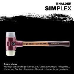 HALDER SIMPLEX Schonhammer Ø 30 mm TPE-mid grau / Nylon mit Tempergussgehäuse
