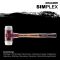 HALDER SIMPLEX Schonhammer Ø 30 mm TPE-mid grau / Nylon mit Tempergussgehäuse
