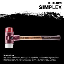 HALDER SIMPLEX Schonhammer Ø 40 mm Plastik rot /...