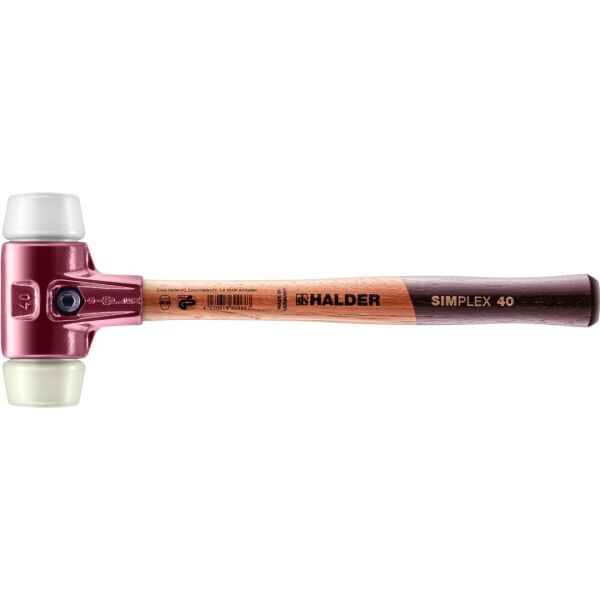 HALDER SIMPLEX Schonhammer Ø 40 mm Superplastik / Nylon mit Tempergussgehäuse