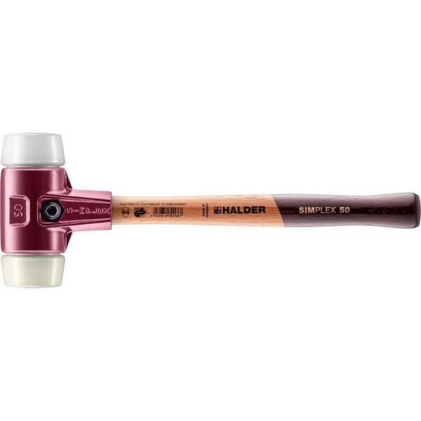HALDER SIMPLEX Schonhammer Ø 50 mm Superplastik / Nylon mit Tempergussgehäuse