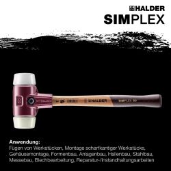 HALDER SIMPLEX Schonhammer Ø 50 mm Superplastik / Nylon mit Tempergussgehäuse