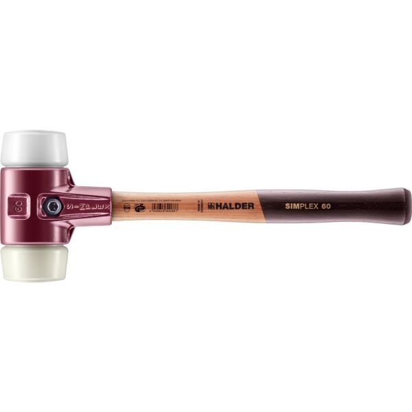 HALDER SIMPLEX Schonhammer Ø 60 mm Superplastik / Nylon mit Tempergussgehäuse