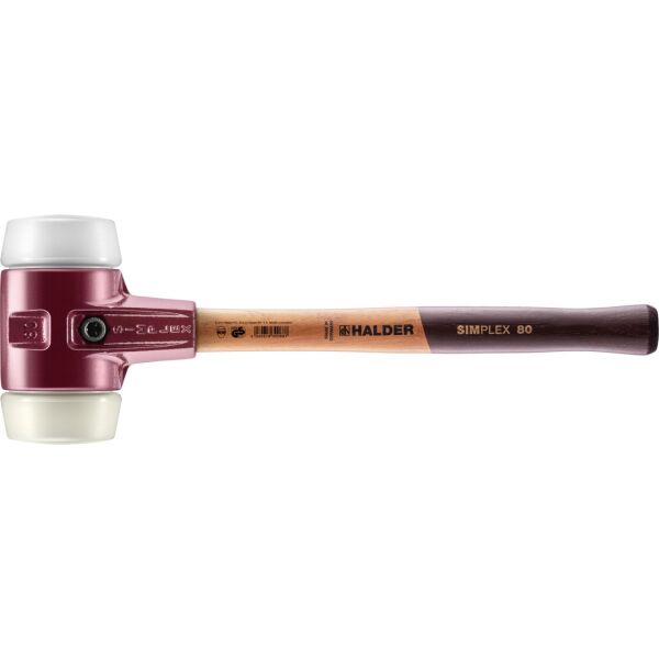 HALDER SIMPLEX Schonhammer Ø 80 mm Superplastik / Nylon mit Tempergussgehäuse