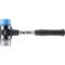 HALDER SIMPLEX Schonhammer Ø 50 mm TPE-soft blau / Weichmetall mit verstärktem Tempergussgehäuse und Fiberglasstiel
