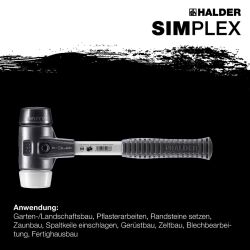 HALDER SIMPLEX Schonhammer Ø 80 mm Gummi schwarz /...
