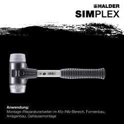 HALDER SIMPLEX Schonhammer Ø 50 mm TPE-mid grau /...