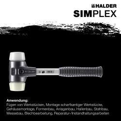 HALDER SIMPLEX Schonhammer Ø 80 mm Superplastik /...