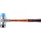 HALDER SIMPLEX Schonhammer Ø 40 mm TPE-soft blau / Gummi schwarz mit Aluminiumgehäuse