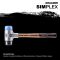 HALDER SIMPLEX Schonhammer Ø 50 mm TPE-soft blau / Gummi schwarz mit Aluminiumgehäuse