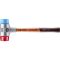 HALDER SIMPLEX Schonhammer Ø 50 mm TPE-soft blau / Plastik rot mit Aluminiumgehäuse