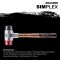 HALDER SIMPLEX Schonhammer Ø 30 mm Gummi schwarz / Plastik rot mit Aluminiumgehäuse