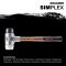 HALDER SIMPLEX Schonhammer Ø 60 mm Gummi schwarz / Nylon mit Aluminiumgehäuse