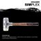 HALDER SIMPLEX Schonhammer Ø 60 mm TPE-mid grau / Nylon mit Aluminiumgehäuse