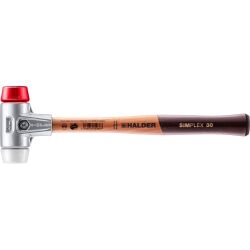 HALDER SIMPLEX Schonhammer Ø 30 mm Plastik rot /...