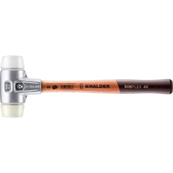 HALDER SIMPLEX Schonhammer Ø 40 mm Superplastik / Nylon mit Aluminiumgehäuse