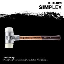HALDER SIMPLEX Schonhammer Ø 40 mm Superplastik / Nylon mit Aluminiumgehäuse