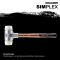 HALDER SIMPLEX Schonhammer Ø 40 mm Superplastik / Nylon mit Aluminiumgehäuse