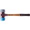 HALDER SIMPLEX Schonhammer Ø 50:40 mm TPE-soft blau / TPE-mid grau mit Tempergussgehäuse | Gravur möglich