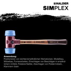 HALDER SIMPLEX Schonhammer Ø 50:40 mm TPE-soft...