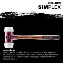HALDER SIMPLEX Schonhammer Ø 50:40 mm Superplastik...