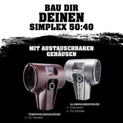HALDER SIMPLEX Schonhammer Ø 50:40 mm Superplastik mit Tempergussgehäuse
