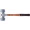 HALDER SIMPLEX Schonhammer Ø 50:40 mm TPE-mid grau mit Aluminiumgehäuse