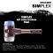 HALDER SIMPLEX Schonhammer Ø 60 mm TPE-soft blau / TPE-mid grau kurzer Stiel mit Tempergussgehäuse | Gravur möglich