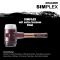 HALDER SIMPLEX Schonhammer Ø 60 mm Gummi schwarz / Superplastik kurzer Stiel mit Tempergussgehäuse | Gravur möglich