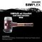 HALDER SIMPLEX Schonhammer Ø 60 mm Gummi schwarz / TPE-mid grau mit Standfuß kurzer Stiel mit Tempergussgehäuse | Gravur möglich