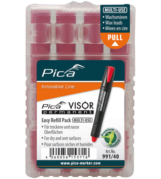 Pica VISOR 4 x Ersatzminen Rot