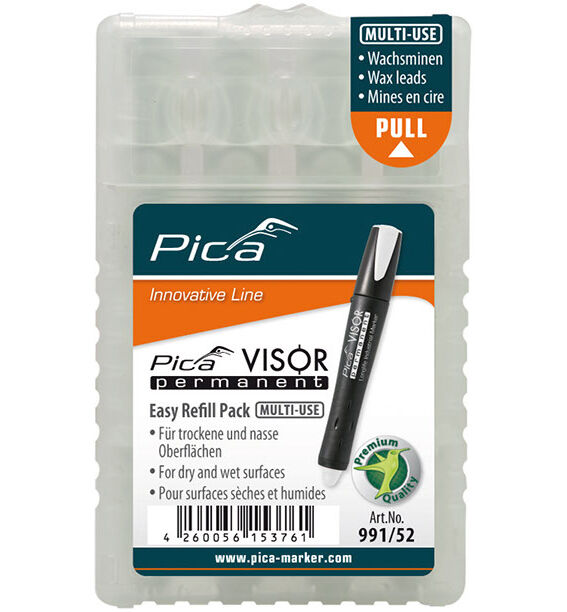 Pica VISOR 4 x Ersatzminen Weiß