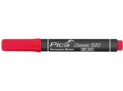 Pica 4 x Permanent Marker Set 1-4mm Rot Blau Schwarz Weiß