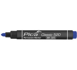 Pica 4 x Permanent Marker Set 1-4mm Rot Blau Schwarz Weiß