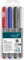 Pica 4 x Permanent Pen Set 1,0mm Rot Blau Schwarz Weiß