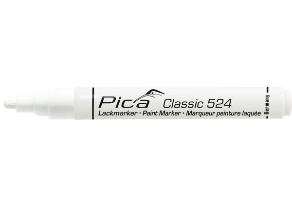 Pica Lackmarker 2-4mm mit Rundspitze Weiß