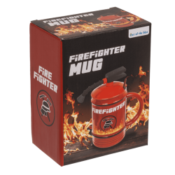 Becher Fire Fighter mit Deckel und Löffel aus Keramik