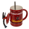 Becher Fire Fighter mit Deckel und Löffel aus Keramik