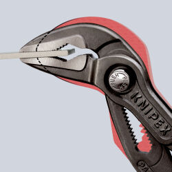 KNIPEX 87 51 250 Cobra ES Wasserpumpenzange 250 mm extra schlank poliert mit rutschhemmendem Kunststoff überzogen grau atramentiert
