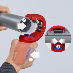 KNIPEX DPT50 Rohrabschneider aus dickwandigem Kunststoff bis 50 mm