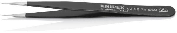 KNIPEX 92 28 70 ESD Universalpinzette 110 mm Nadelspitze gerade aus Edelstahl