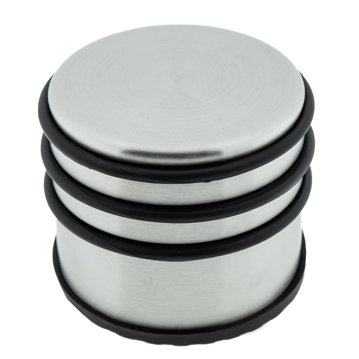 1 x Türstopper gummiert Ø 94 x 80 mm hoch silber