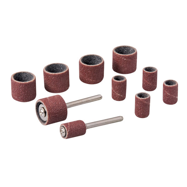 Schleifhülsen für Rotationswerkzeuge 6,35 mm und 12,70 mm K80 Set 12-tlg.