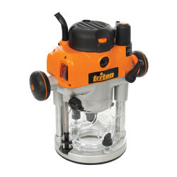 Profi Set Alu Präzisionsoberfräse 2400 W TRA001 mit 5 Spannzangen + Fräsplatte Alu + Gratis Fräser Satz 6-tlg. triton