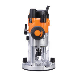 Profi Set Alu Präzisionsoberfräse 2400 W TRA001 mit 5 Spannzangen + Fräsplatte Alu + Gratis Fräser Satz 6-tlg. triton